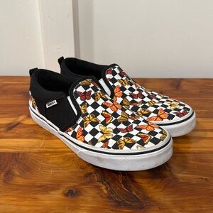 Vans Butterfly Checked Slip On Sneakers